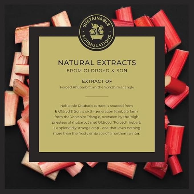 Noble Isle RHUBARB RHUBARB! LUXURY HAND WASH REFILLABLE GLASS BOTTLE 300ML - Image 4